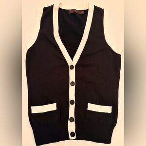 The Limited Colorblock Lightweight Knit Vest XS EUC
